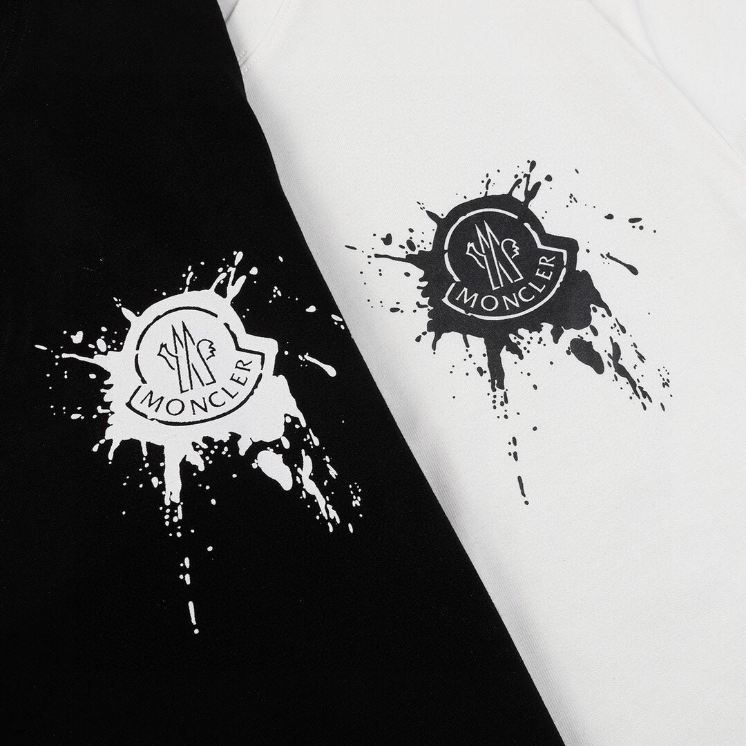 Moncler Black/White Cotton T-shirt