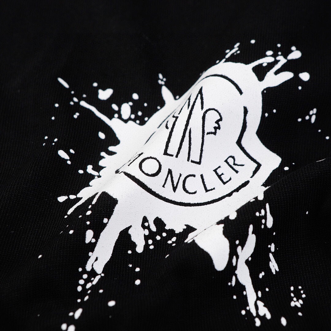 Moncler Black/White Cotton T-shirt