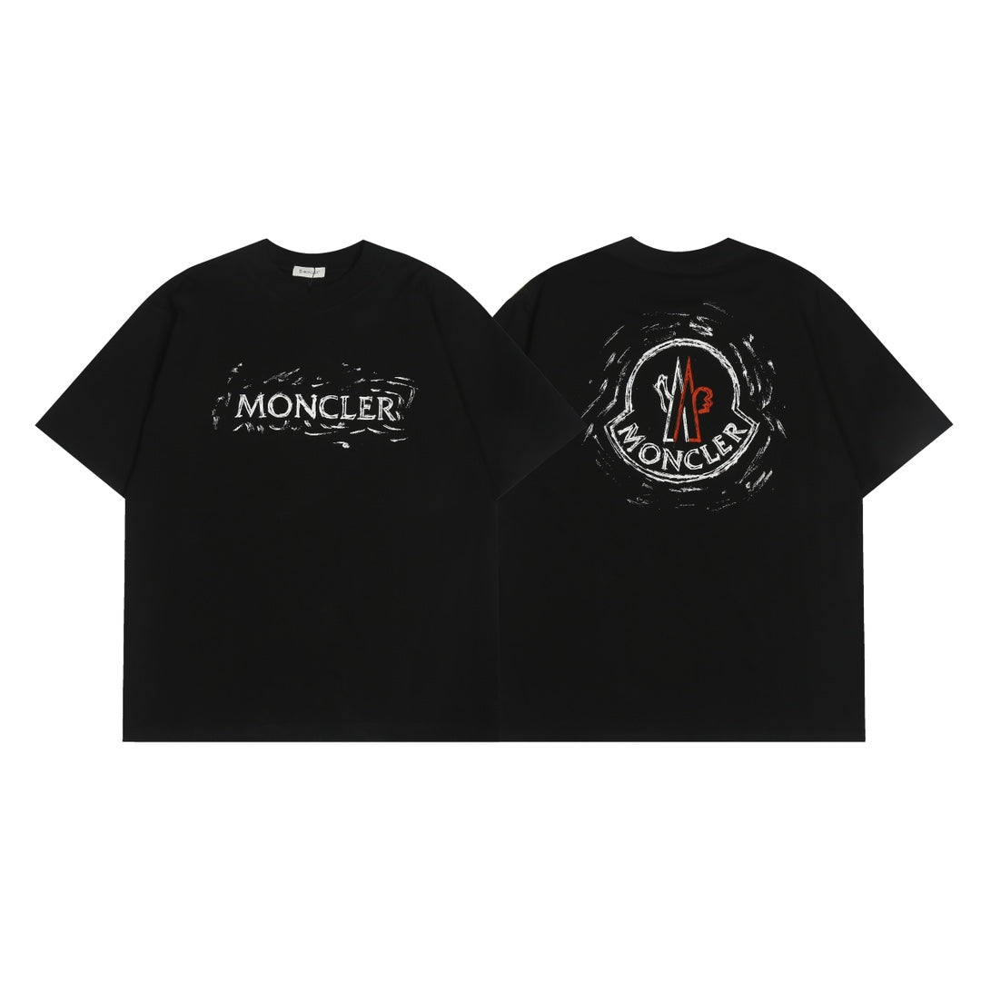 Moncler Black/White Cotton T-shirt
