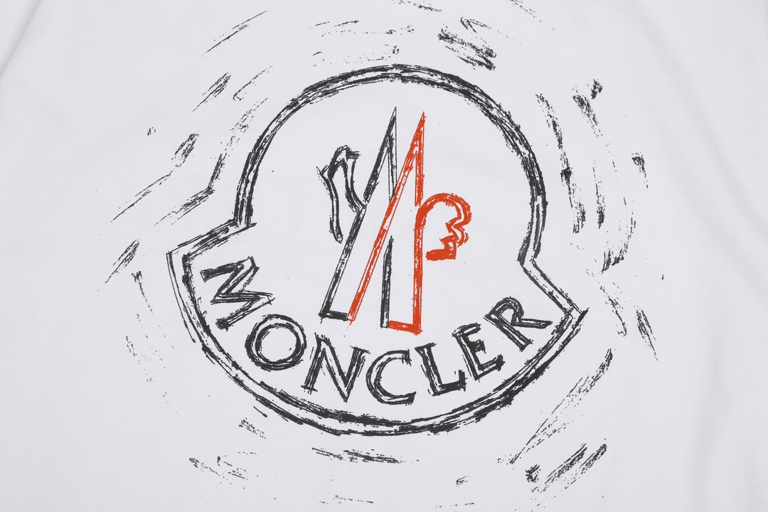 Moncler Black/White Cotton T-shirt