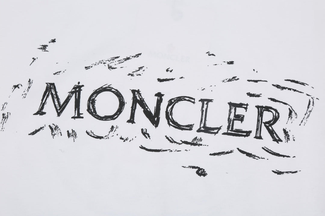 Moncler Black/White Cotton T-shirt