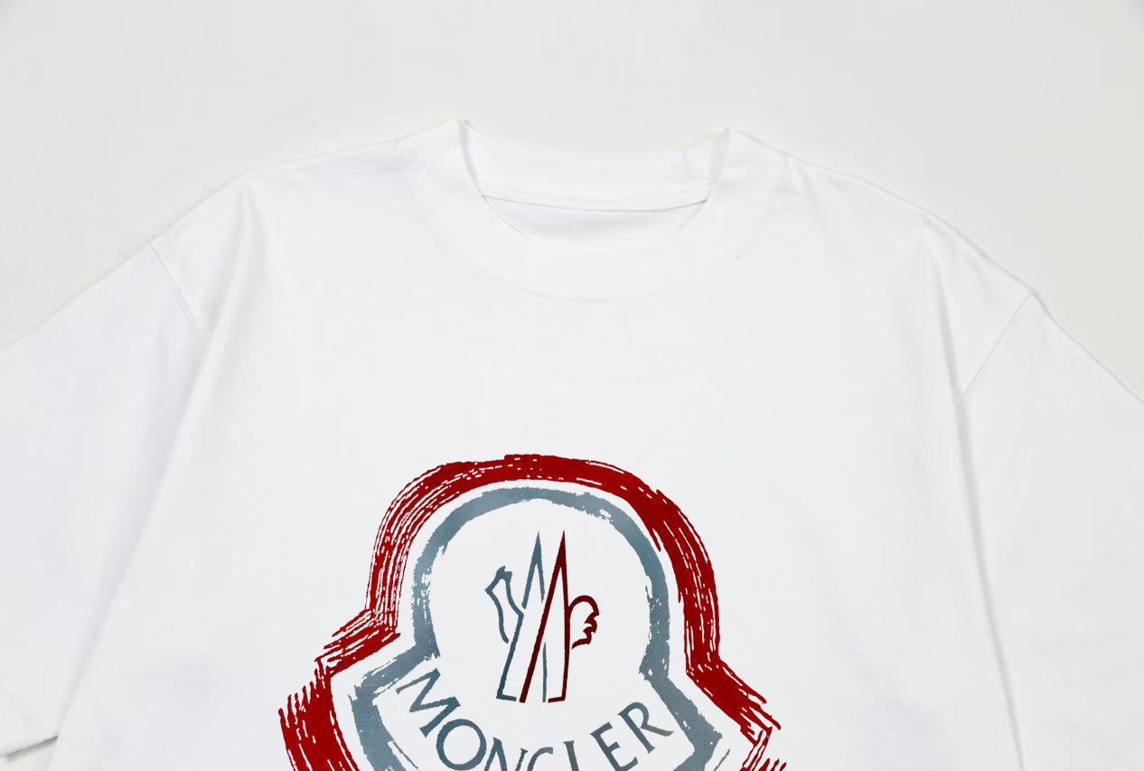 Moncler Black/White Cotton T-shirt