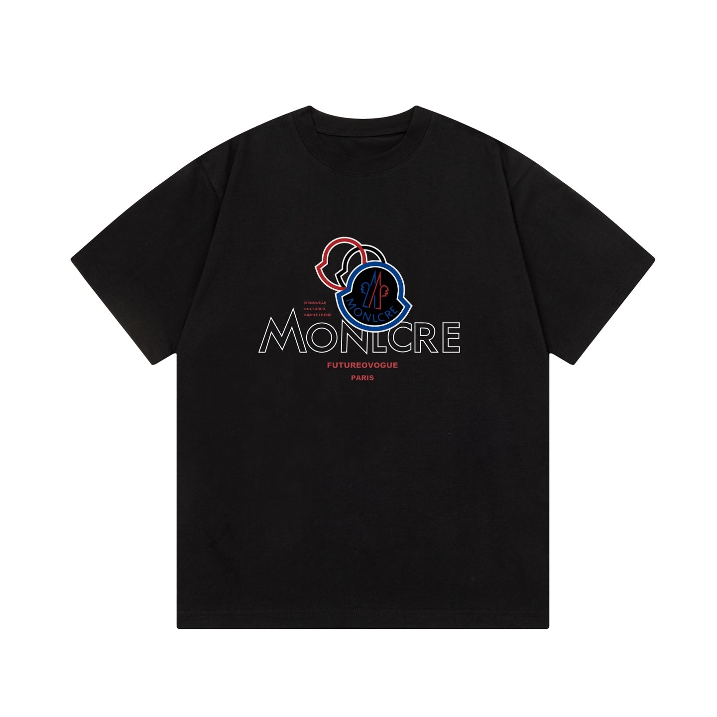 Moncler Black/White Cotton T-shirt