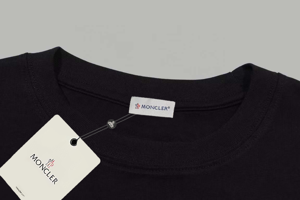 Moncler Black/White Cotton T-shirt