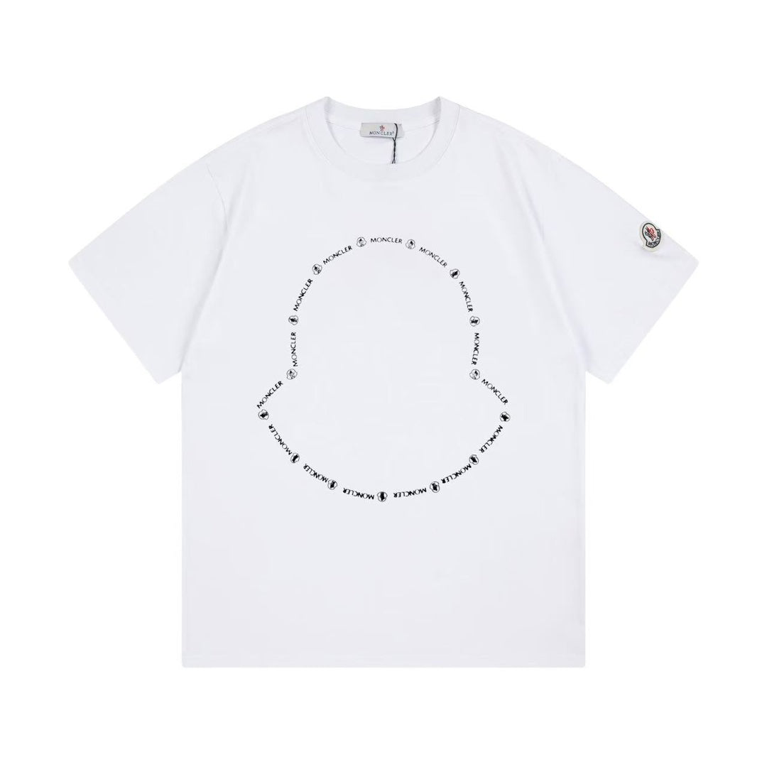 Moncler Black/White Cotton T-shirt