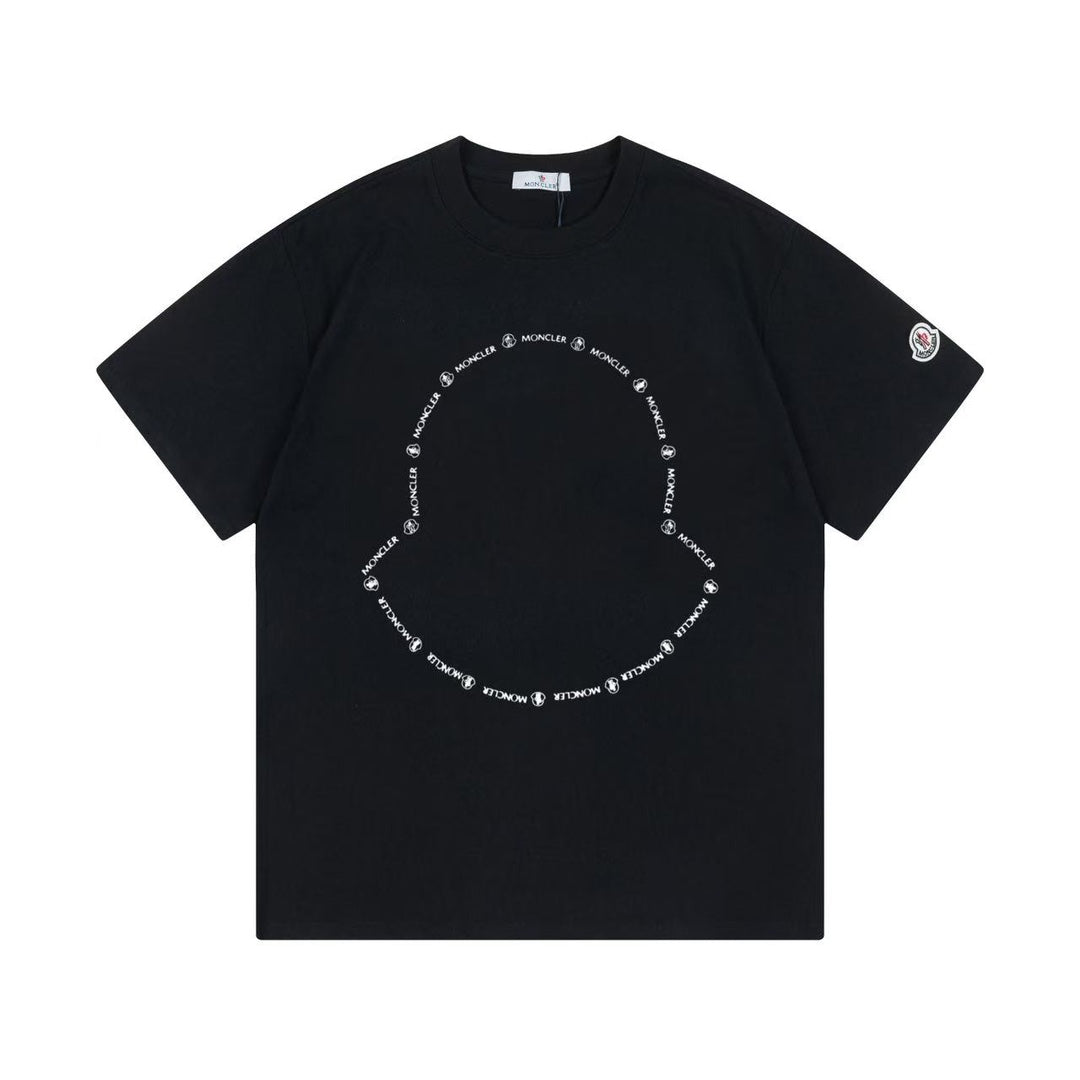 Moncler Black/White Cotton T-shirt