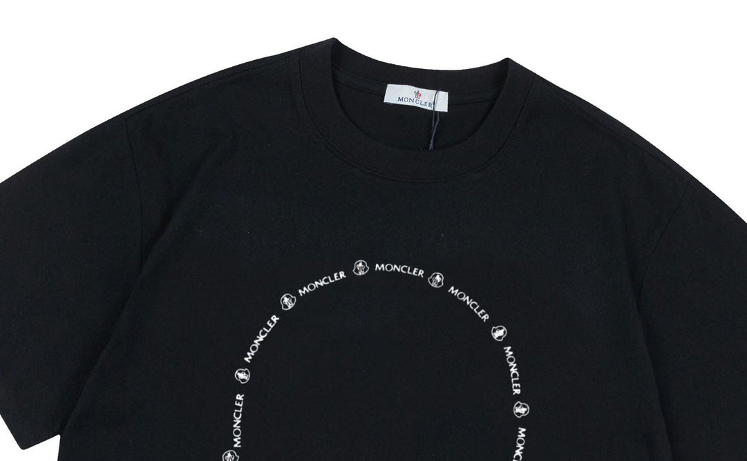 Moncler Black/White Cotton T-shirt