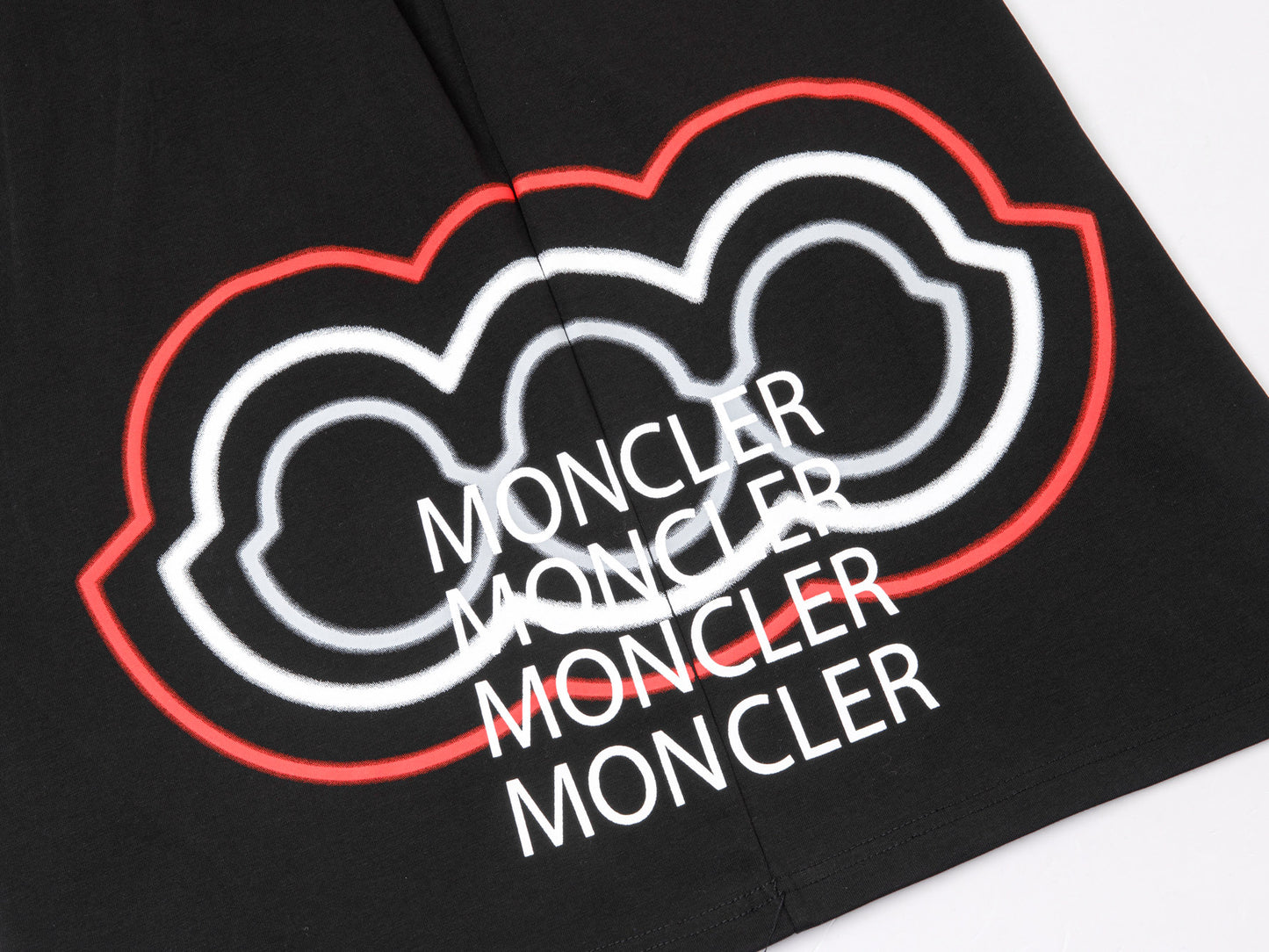 Moncler Black Cotton T-shirt