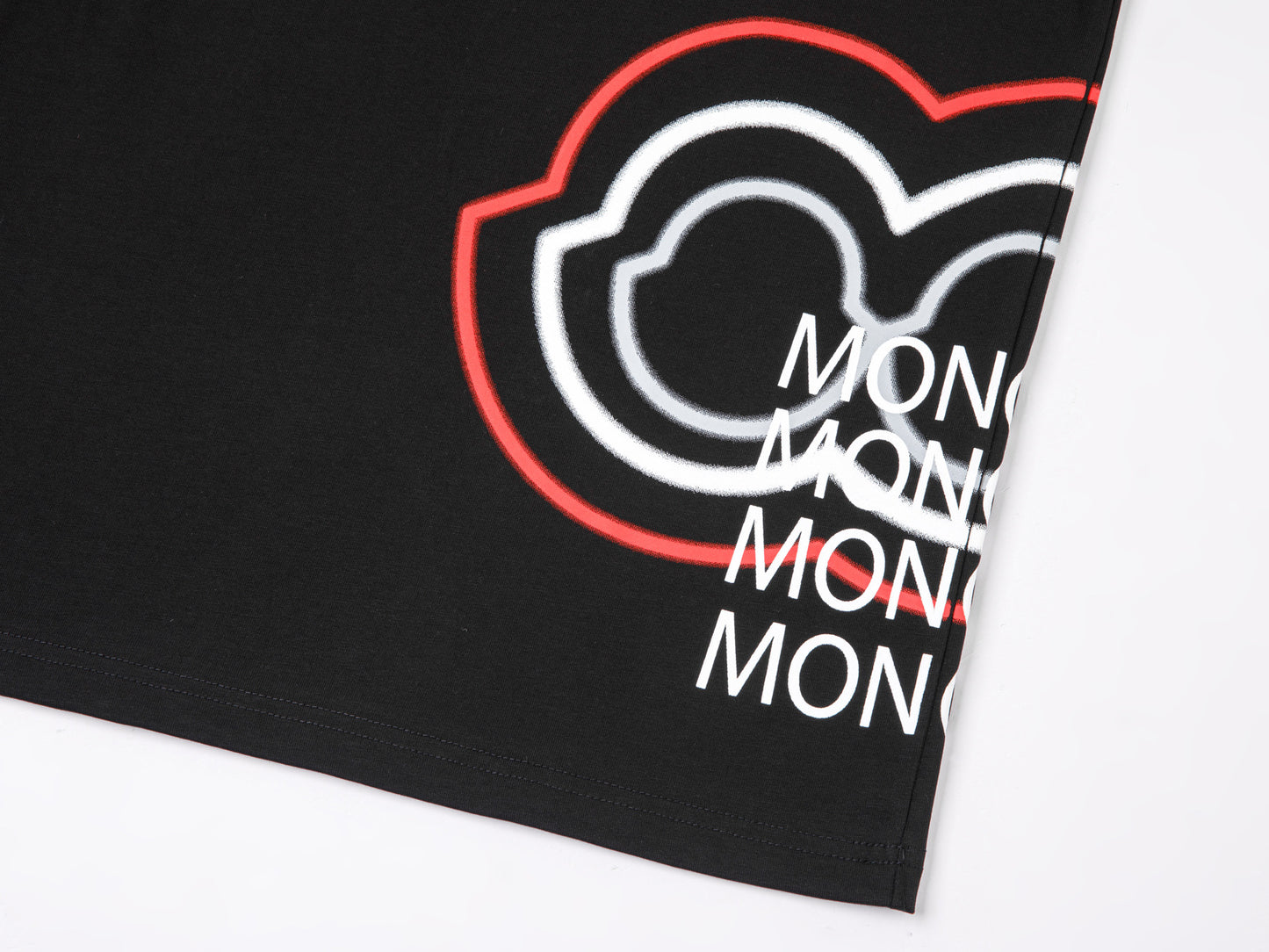 Moncler Black Cotton T-shirt