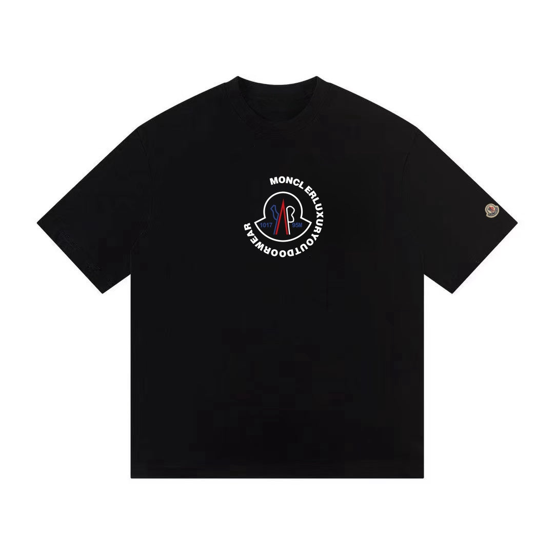 Moncler Black/White Cotton T-shirt