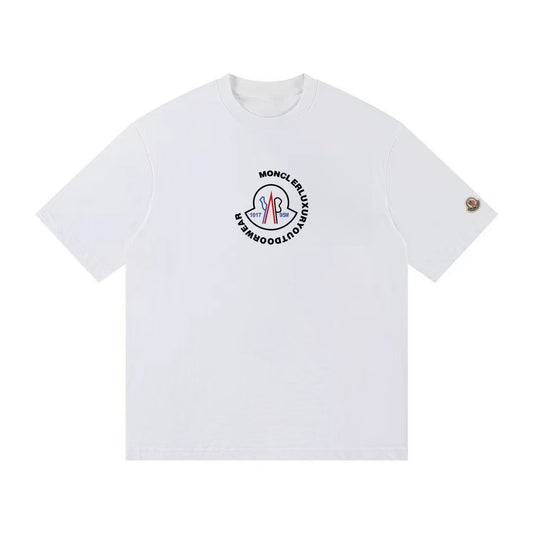 Moncler Black/White Cotton T-shirt