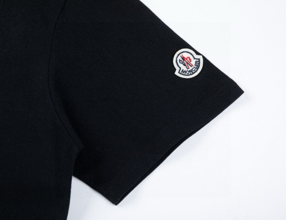 Moncler Black/White Cotton T-shirt