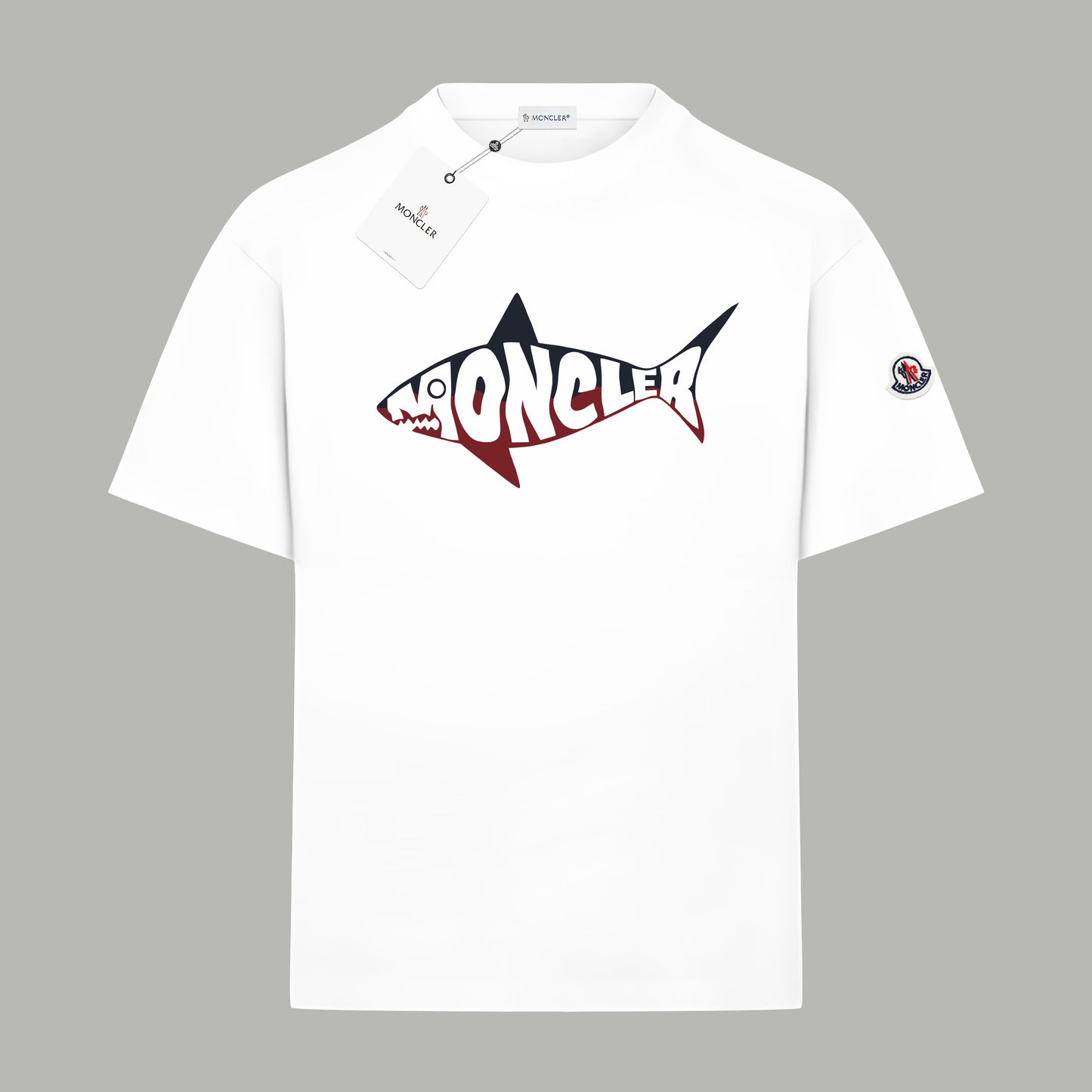 Moncler Black/White Cotton T-shirt