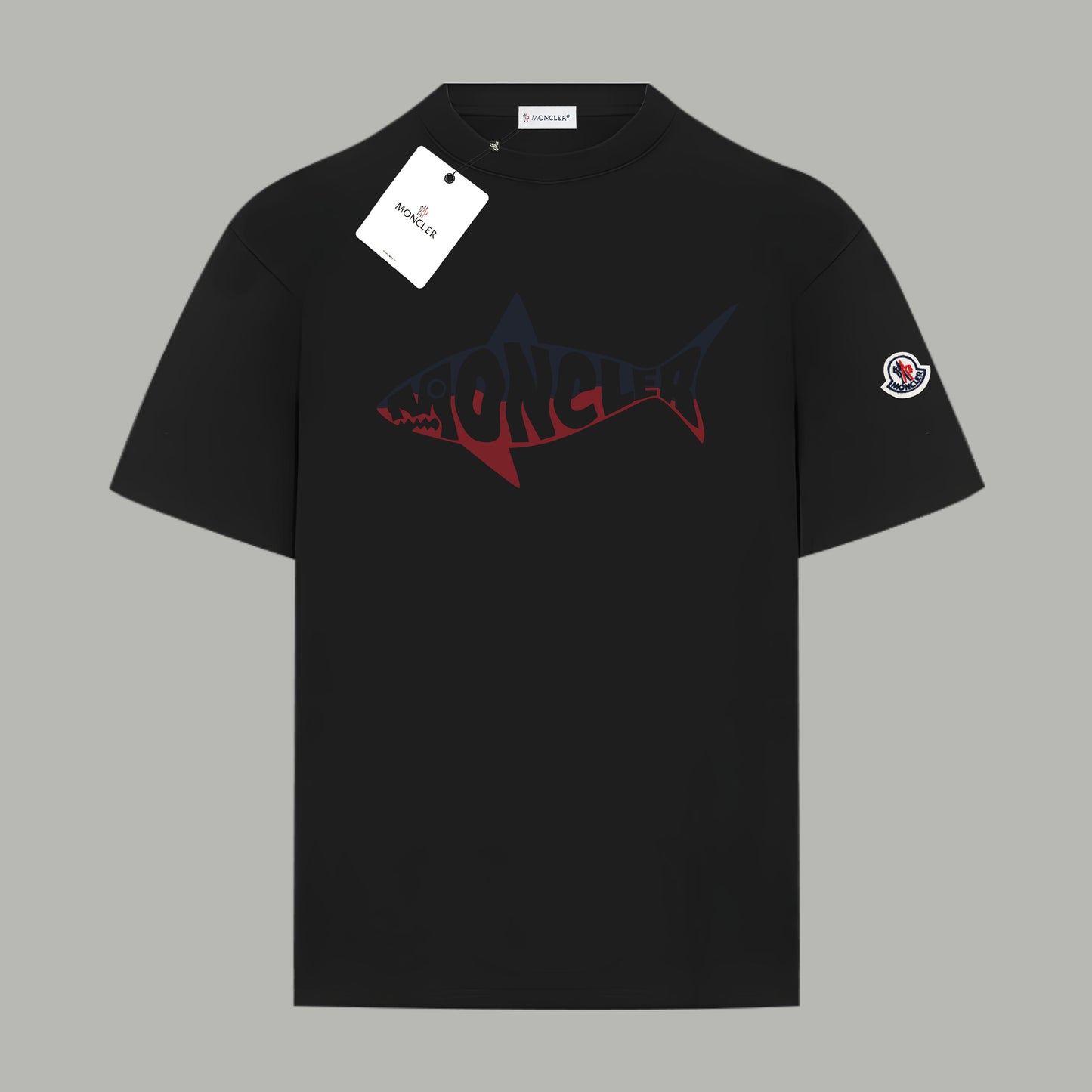 Moncler Black/White Cotton T-shirt