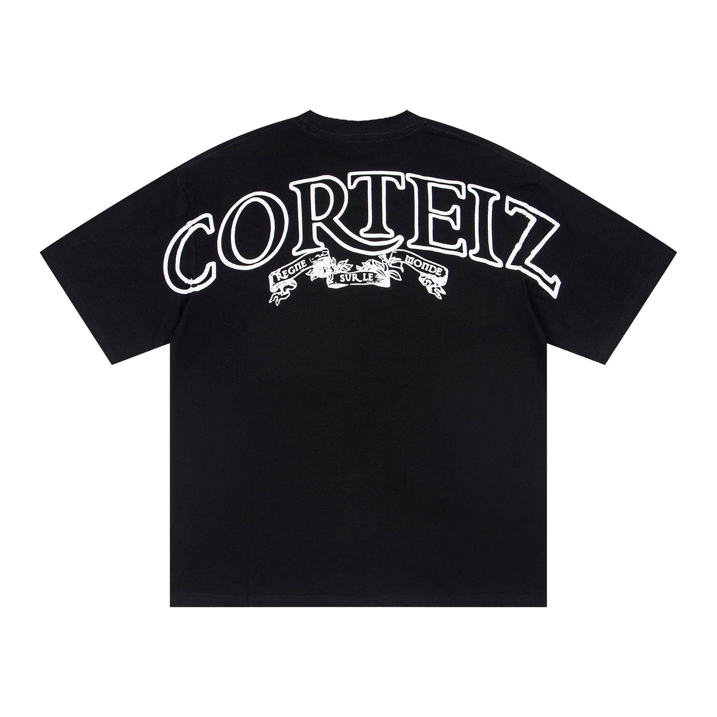 Corteiz Black/White Cotton T-shirt