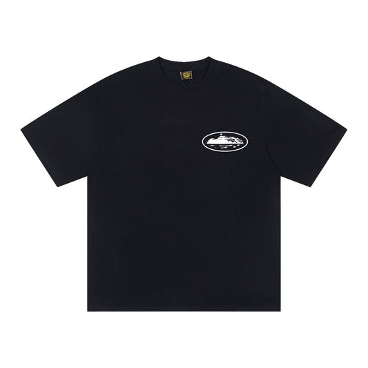Corteiz Black/White Cotton T-shirt