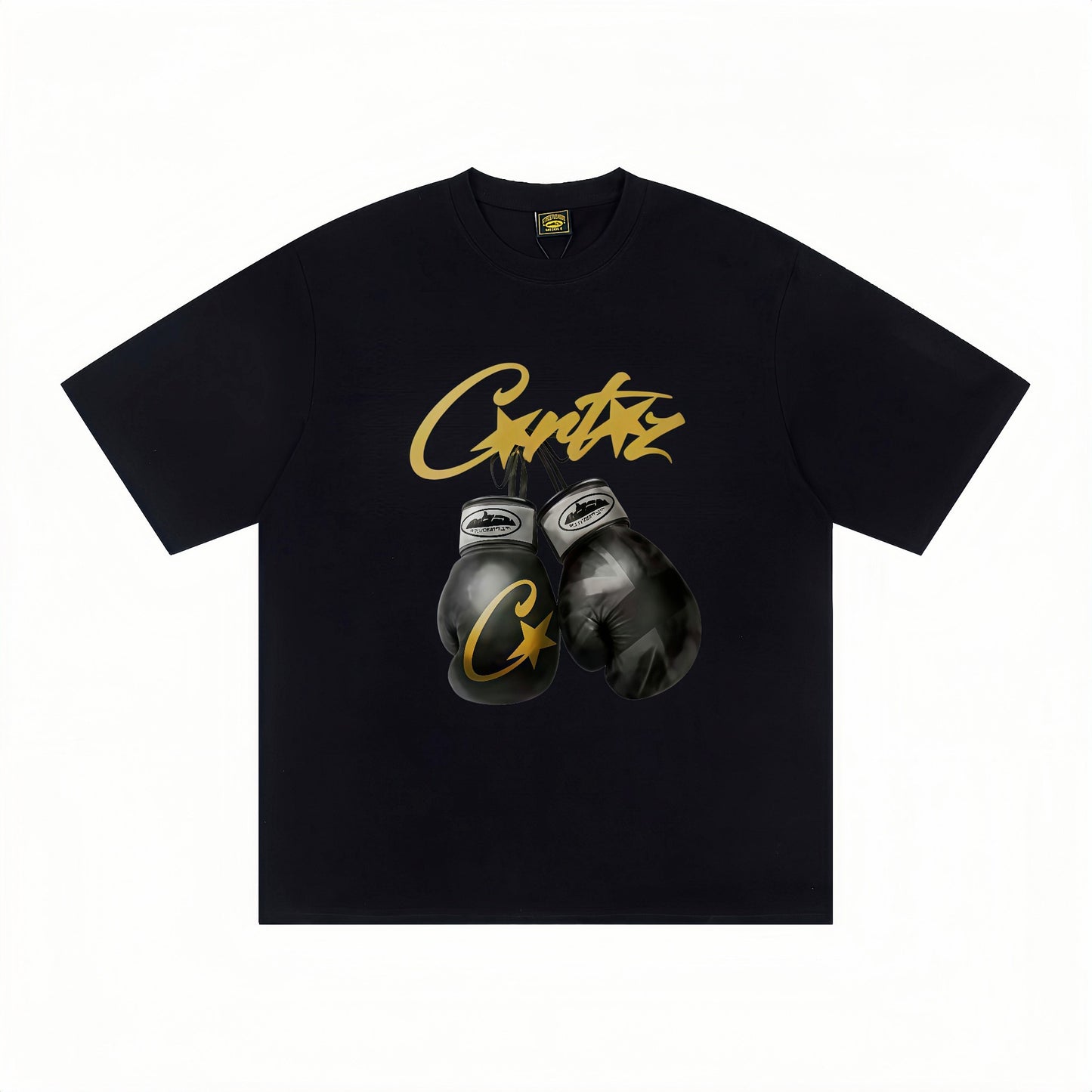 Corteiz Black/White Cotton T-shirt