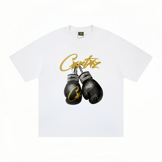 Corteiz Black/White Cotton T-shirt