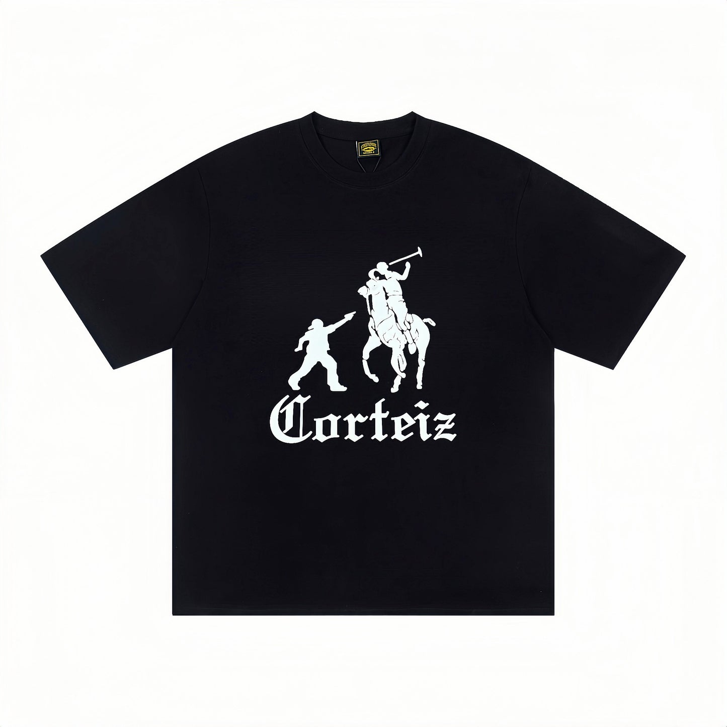 Corteiz Black/White Cotton T-shirt