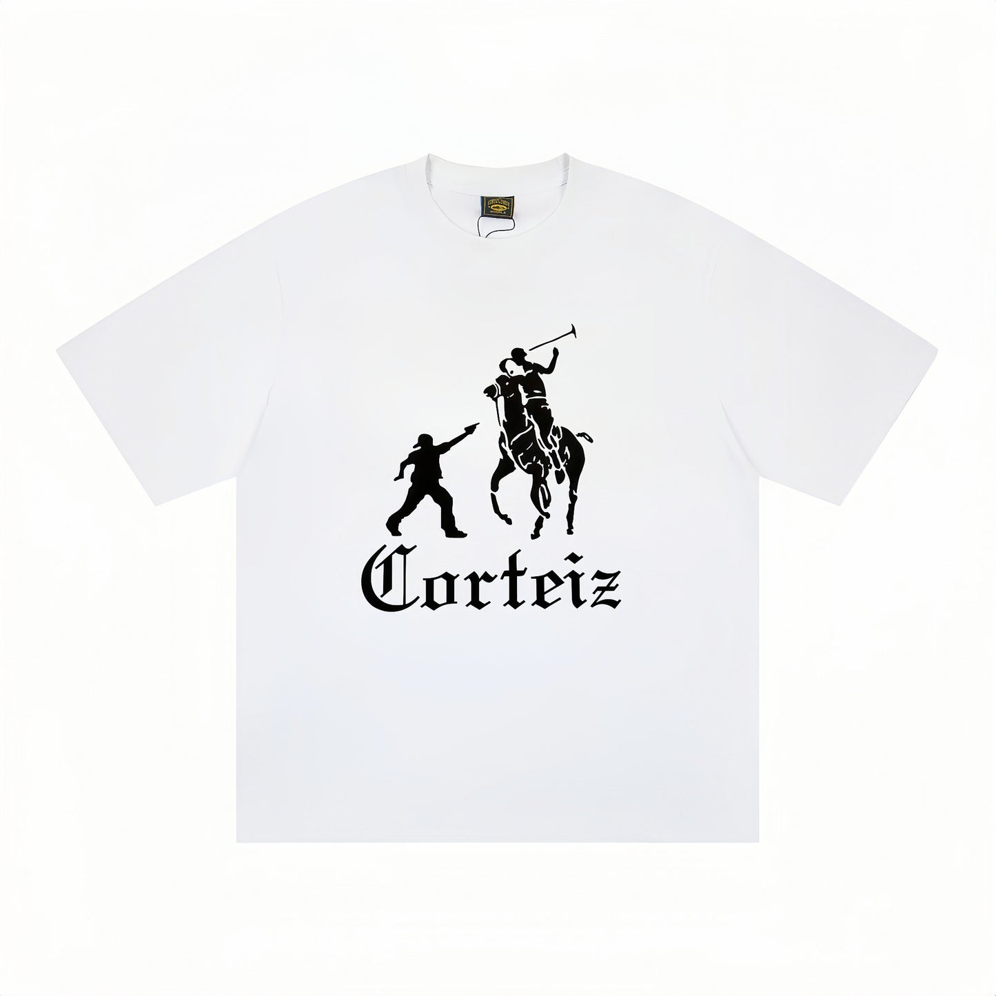 Corteiz Black/White Cotton T-shirt