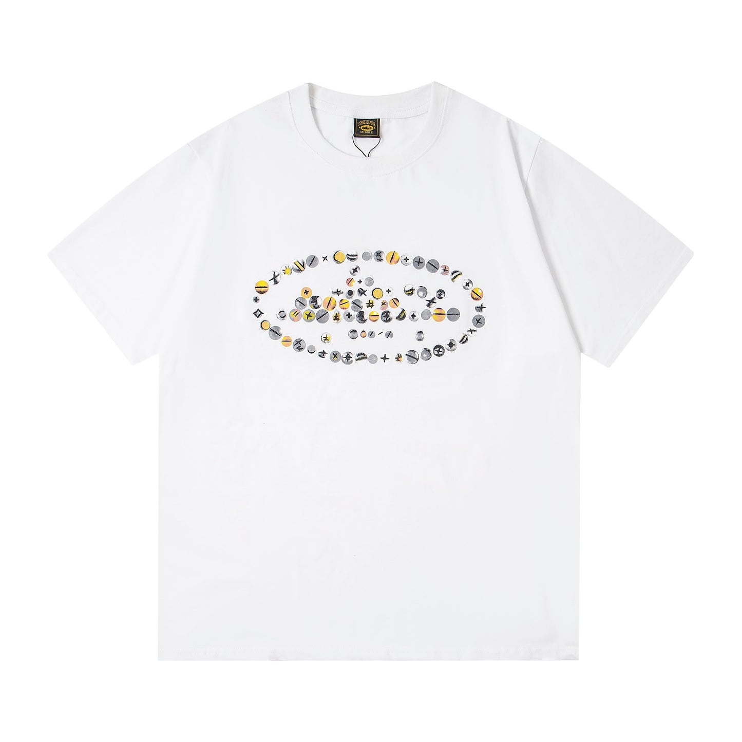 Corteiz Black/White Cotton T-shirt